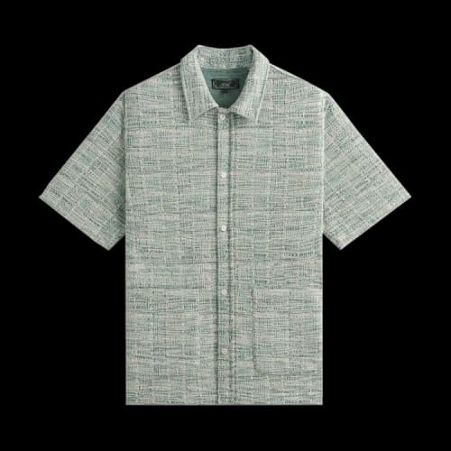 Kith Tweed Short Sleeve Boxy Collared Overshirt 'Mykonos'