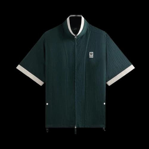 Kith x Wilson Dobby Zip Up Shirt 'Stadium'