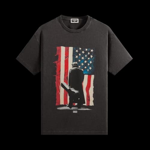 Kith Records For Johnny Cash American Flag Vintage Tee 'Black'