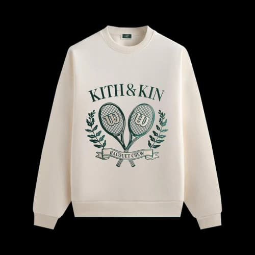 Kith x Wilson Racquet Crew Nelson Crewneck 'Sandrift'