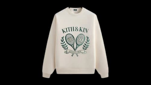 Kith x Wilson Racquet Crew Nelson Crewneck Sandrift