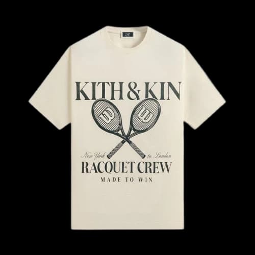 Kith x Wilson Racquet Crew Vintage Tee 'Sandrift'