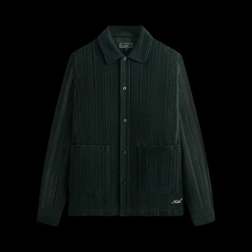Kith Ladder Lace Long-Sleeve Boxy Collared Overshirt 'Stadium'