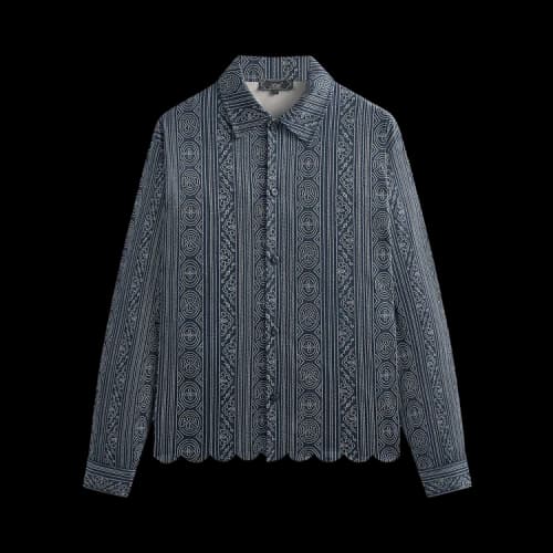 Kith Isaac Microsuede Long-Sleeve Button Down 'Nocturnal'