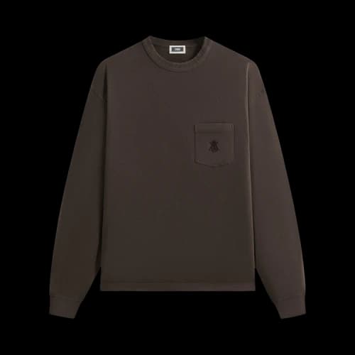 Kith Sueded Jersey Long-Sleeve Leonard Pocket Tee 'Derby'