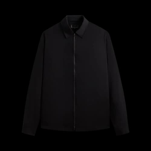 Kith Tropical Wool Marquis Zip Up Shirt 'Black'