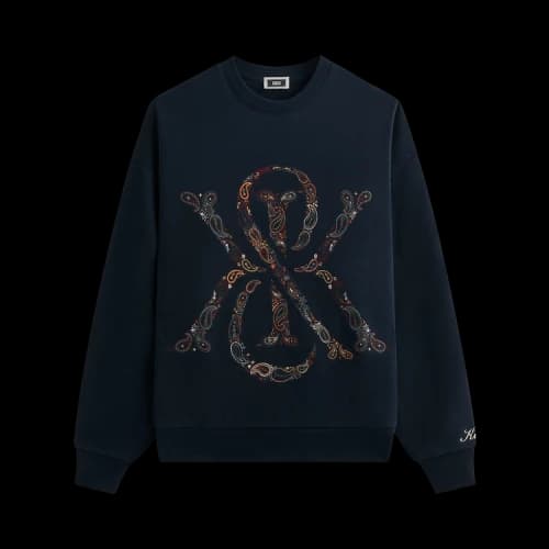 Kith & Kin Paisley Crest Nelson Crewneck 'Nocturnal'
