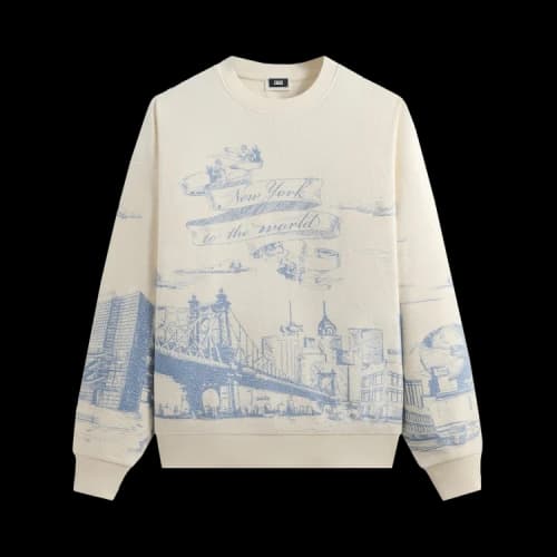Kith New York Toile Nelson Crewneck 'Sandrift'