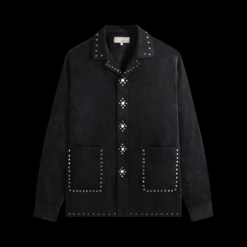 Kith & Kin Sawyer Long-Sleeve Camp Collar Shirt 'Black'