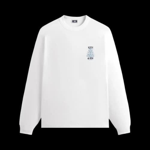 Kith & Kin Botanical Long-Sleeve Tee 'White'