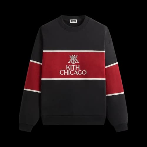 Kith Chicago Panelled Nelson Crewneck 'Black'