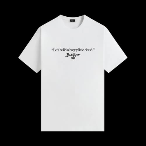 Kith For Bob Ross Happy Clouds Quote Tee 'White'
