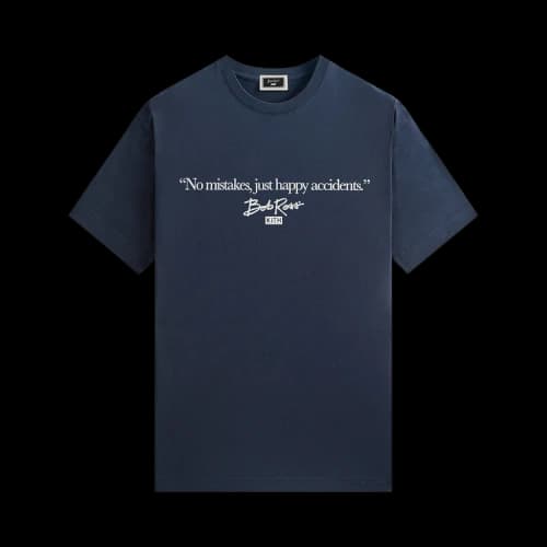 Kith For Bob Ross Happy Accidents Quote Tee 'Nocturnal'