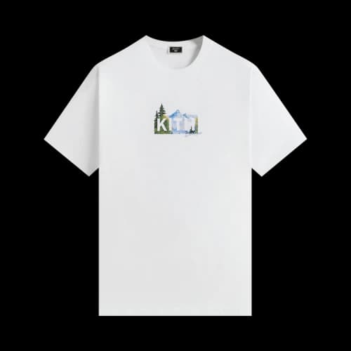 Kith For Bob Ross Mountain Classic Logo Tee 'White'