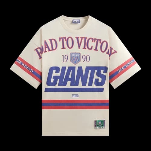Kith For The NFL New York Giants Victory Vintage Bishop Tee 'Sandrift'