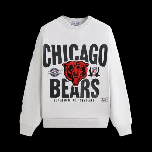 Kith For The NFL Chicago Bears 1985 Vintage Crewneck 'Light Heather Grey'
