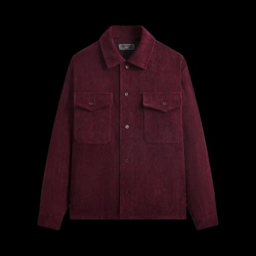 Kith Herringbone Velour Henson Buttondown 'Magma'