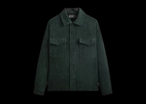 Kith Herringbone Velour Henson Buttondown Magma