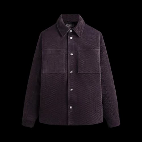 Kith Monogram Suede Apollo Ii Shirt 'Belladonna'