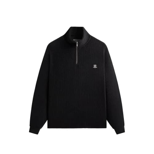 Kith Heavy Crepe Rib Knit Quarter Zip Nelson 'Black'