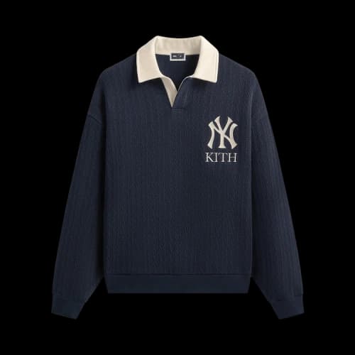 Kith For The New York Yankees Cable Fleece Nelson Sweatshirt 'Nocturnal'