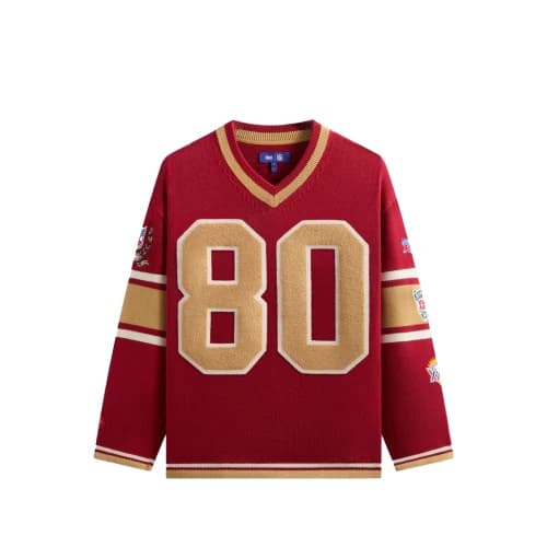 Kith For The NFL San Francisco 49ers V-Neck Beau Knit Sweater 'Present'