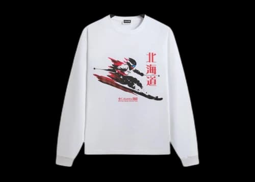Kith x Columbia Skier Vintage Long Sleeve Tee White