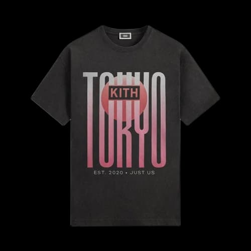Kith Tokyo Classic Logo Vintage Tee 'Black'