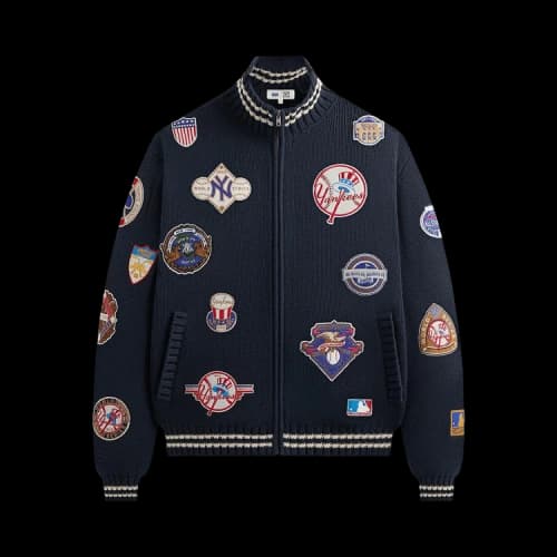 Kith For The New York Yankees All-Over Embroidered Wyona Full Zip 'Nocturnal'