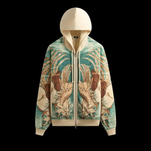 Kith Pegasus Nelson Zip Up Hoodie 'Sandrift'