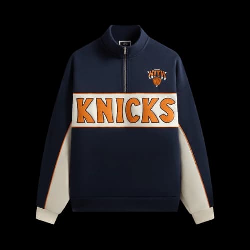 Kith For The New York Knicks Coach Vintage Nelson Quarter Zip 'Nocturnal'