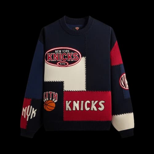 Kith For The New York Knicks Patchwork Crewneck Sweater 'Nocturnal'