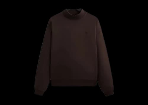 Kith Garment Dyed Fleece Mockneck Sweatshirt Kindling