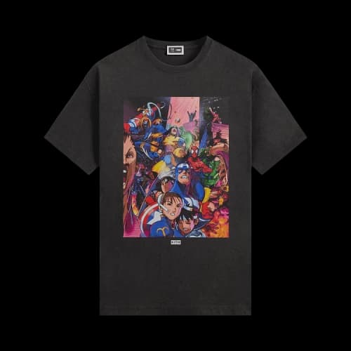 Kith x Marvel vs. Capcom Heroes Vs. Street Fighter Vintage Tee 'Black'
