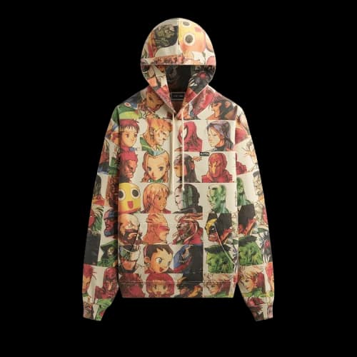 Kith x Marvel vs. Capcom Fighter All-Over Printed Vintage Nelson Hoodie 'Sandrift'