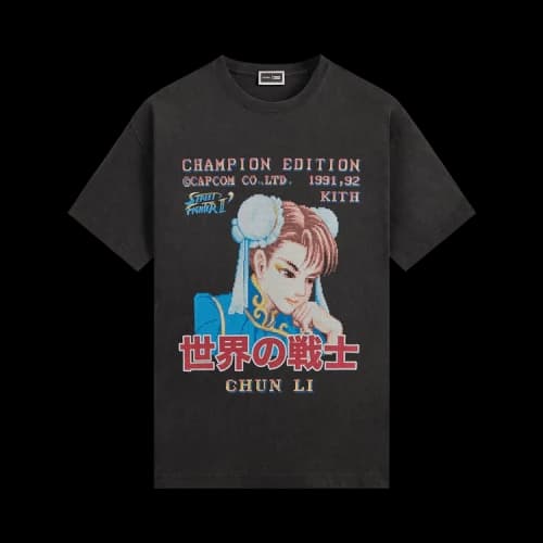 Kith x Capcom Chun Li Champion Edition Vintage Tee 'Black'