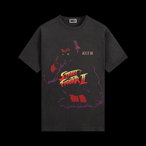 Kith x Capcom Ryu Needle Point Vintage Tee 'Black'