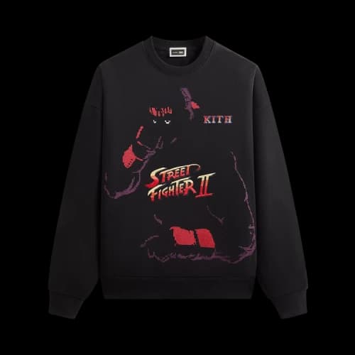Kith x Capcom Ryu Vintage Nelson Crewneck 'Black'