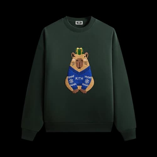 KITH Kithmas 2025 Capybara Nelson Crewneck 'Stadium'