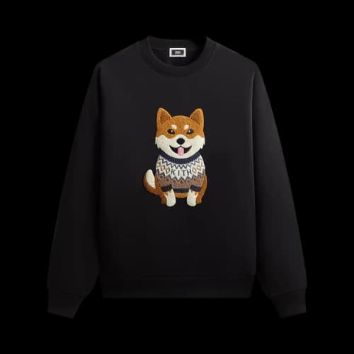 Kith Kithmas Shiba Nelson Crewneck Black 'Stadium'