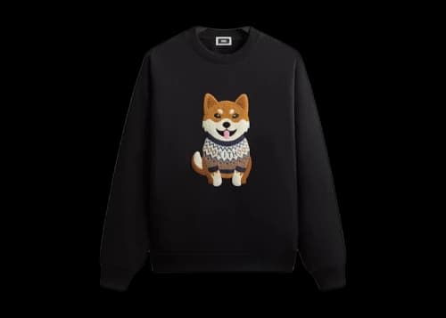 Kith Kithmas Shiba Nelson Crewneck Black