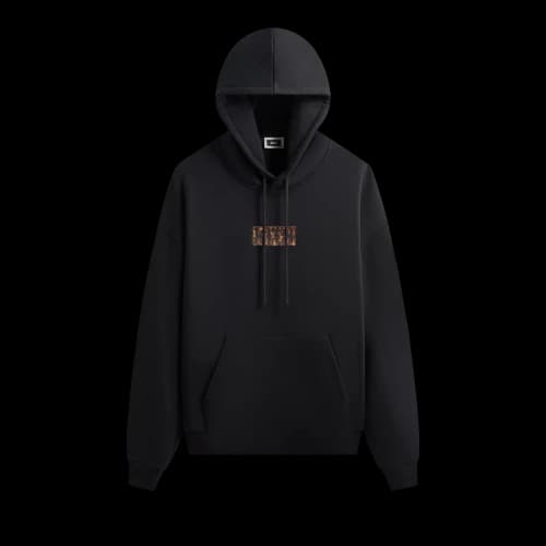 Kith Classic Logo Leopard Applique Nelson Hoodie 'Black'