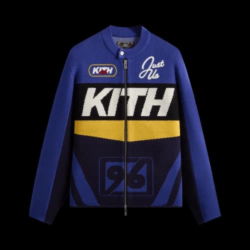 Kith Knit Moto Full Zip Jacket 'Current'