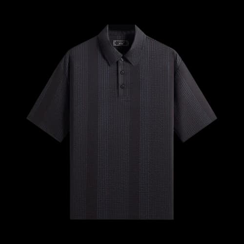 Kith Seersucker Harway Polo - Nocturnal 'Sandrift'
