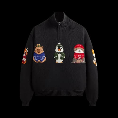 Kith Kithmas Animals Wyona Quarter Zip 'Black'