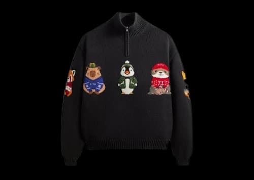 Kith Kithmas Animals Wyona Quarter Zip Black