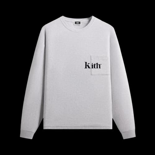 Kith Long Sleeve Quinn Tee 'Light Heather Grey'