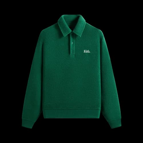 Kith Towel Boucle Long Sleeve Drew Polo 'Newt'