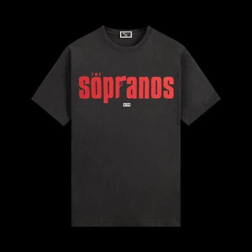 Kith For The Sopranos Main Logo Vintage Tee 'Black'