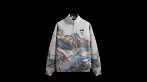Kith Team USA Winter Mountain Quarter Zip Top White